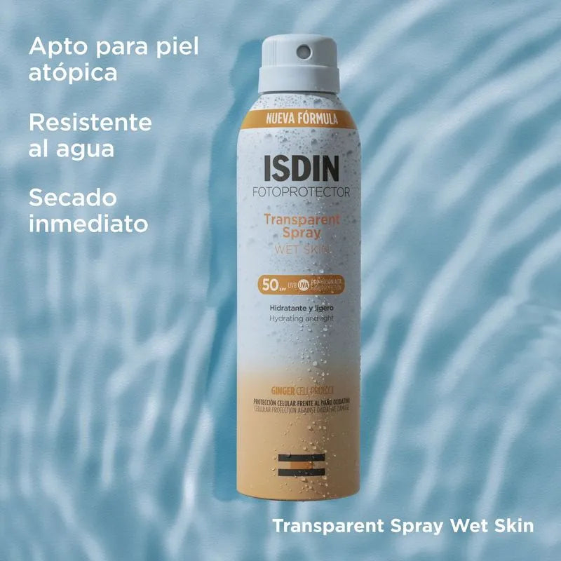 Fotoprotector Transparent Spray Wet Skin - Isdin 250 ml