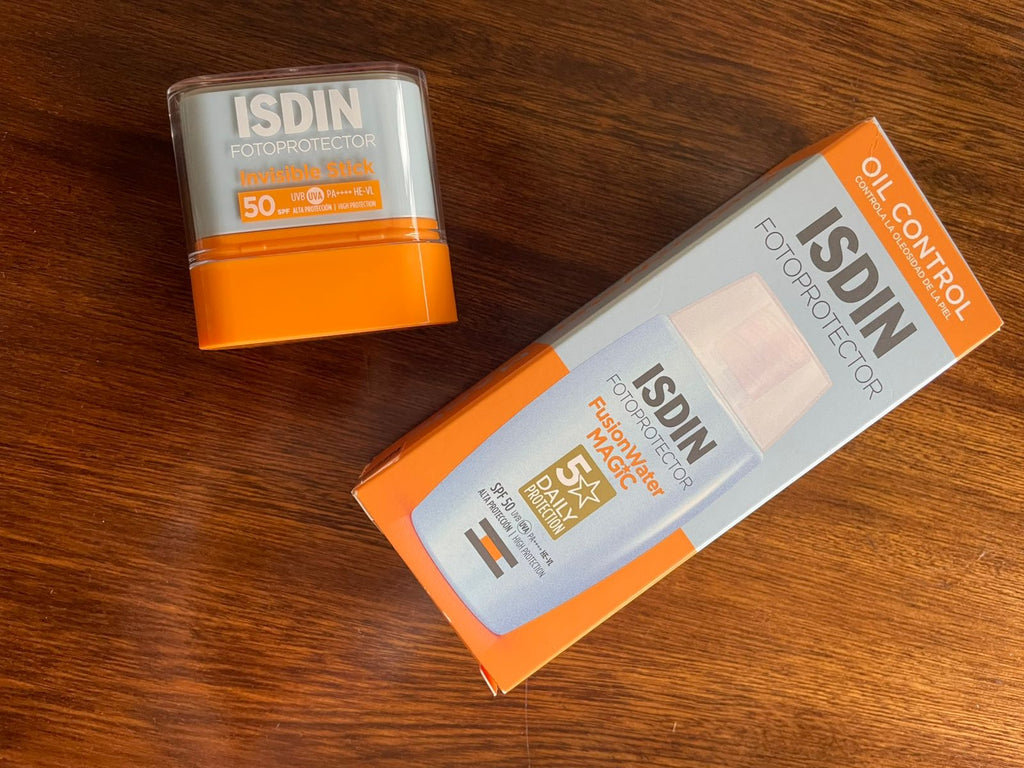 Fotoprotector Fusion Water Magic Oil Control - Isdin 50 ml + Fotoprotector Invisible Stick SPF 50